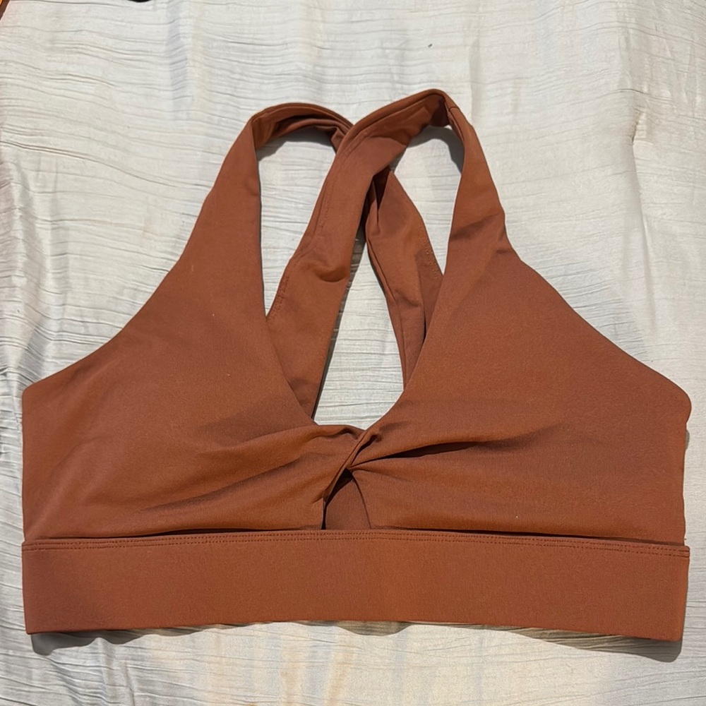 Women's Brown Twist Front Bralette